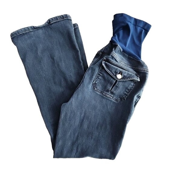 A Pea in the Pod Jeans Maternity Size Medium (32x29) RN# 79913 Bootcut Med Wash - Picture 5 of 16